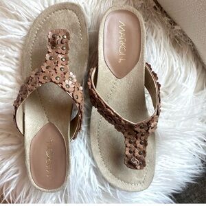 Brown Floral Women's Sandals